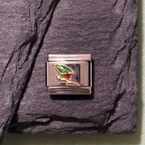 Wind Sailing Italian Charm Bracelet Link - Picture 1 of 1